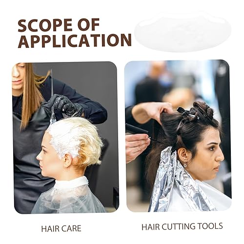 Miniatura 3 de FRCOLOR 50 piezas desechables de corte de pelo visera de ojos escudo facial máscara de ducha impermeable para peluquerías, aplicación de maquillaje