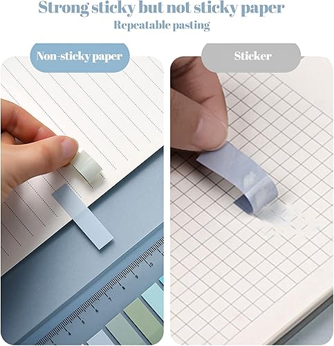 Miniatura 12 de Golcellia 3 x 300 tabletas, notas adhesivas transparentes, marcadores de página, pestañas de libro, pestañas de notas adhesivas, pestañas adhesivas