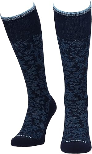 Miniatura 7 de Sockwell, medias de compresión graduada, tejido de damasco, mujer, ideal para viajes, deportes, enfermeras, embarazo, reduce hinchazón.