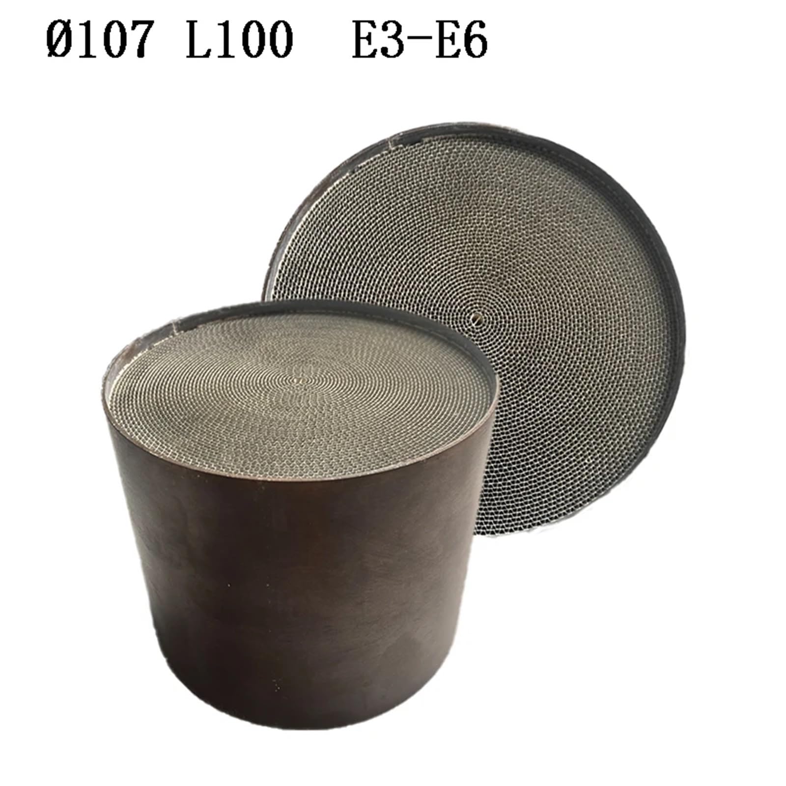 katalizator akcesoria Katalizator metalowy 107x100mm 300 400 CPSI z powłoką z metali szlachetnych, wysoki przepływ, kompatybilny z silnikami gazowymi katalizator samochodowy(400CPSI EURO3)