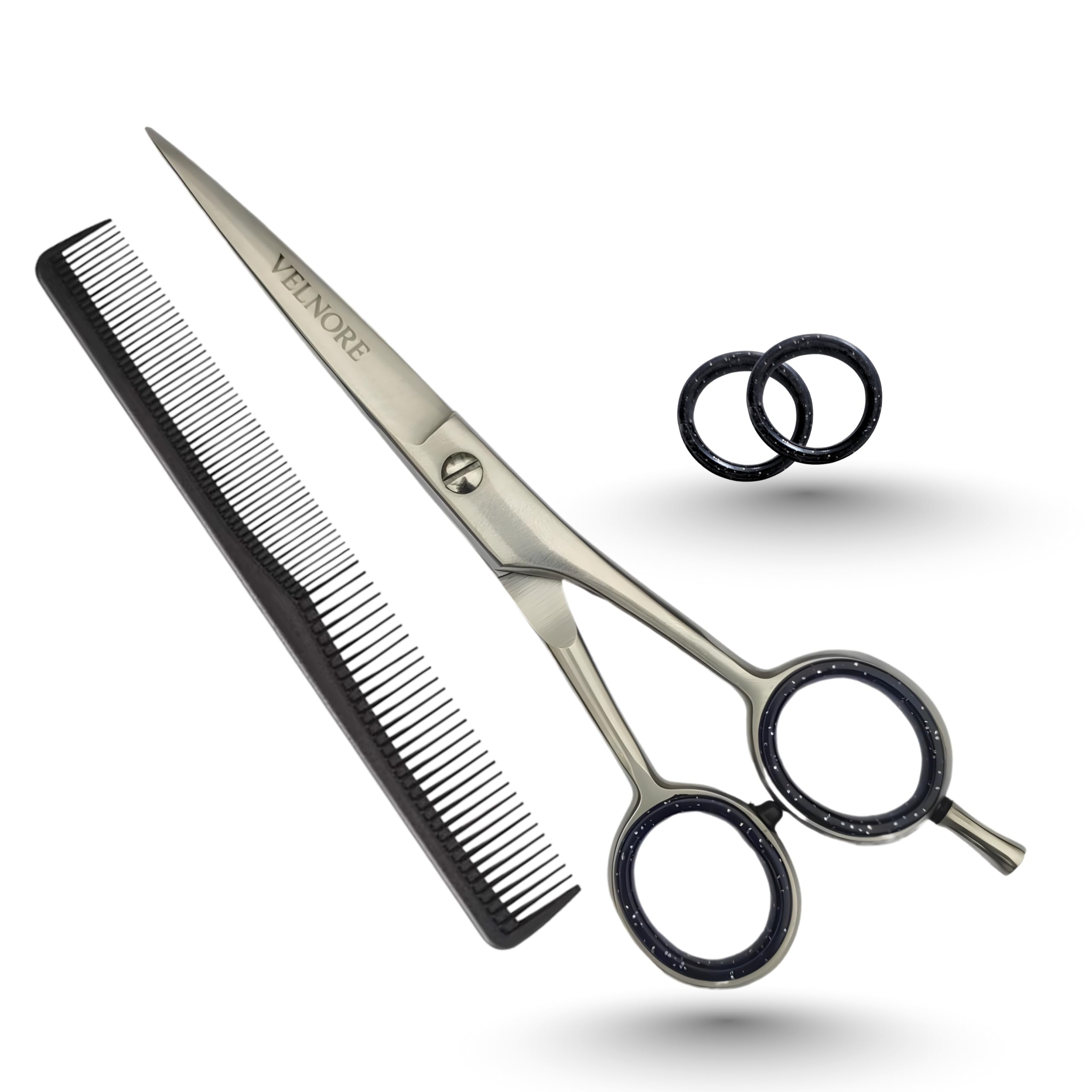 Forbici Parrucchiere Professionali Forbice per Capelli 6,5" Pollici per Taglio di Capelli Acciaio Inossidabile Adatta per Barbiere, Uomini, Donna e Bambini (Argento)