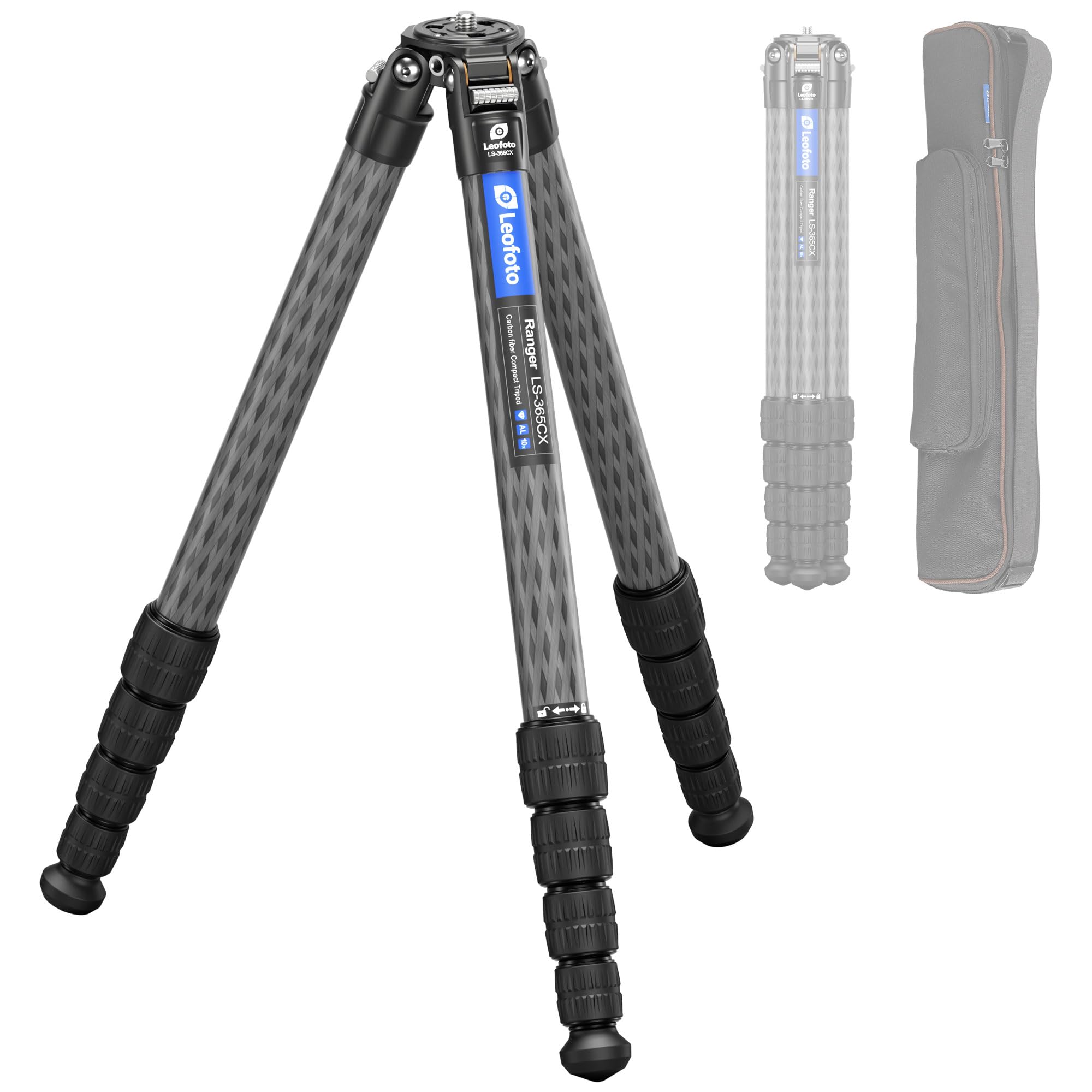 LEOFOTO LS-365CX Professional Camera Tripod, 3/8" Mounting, Folded 3", Length 60”, 5 Sect…