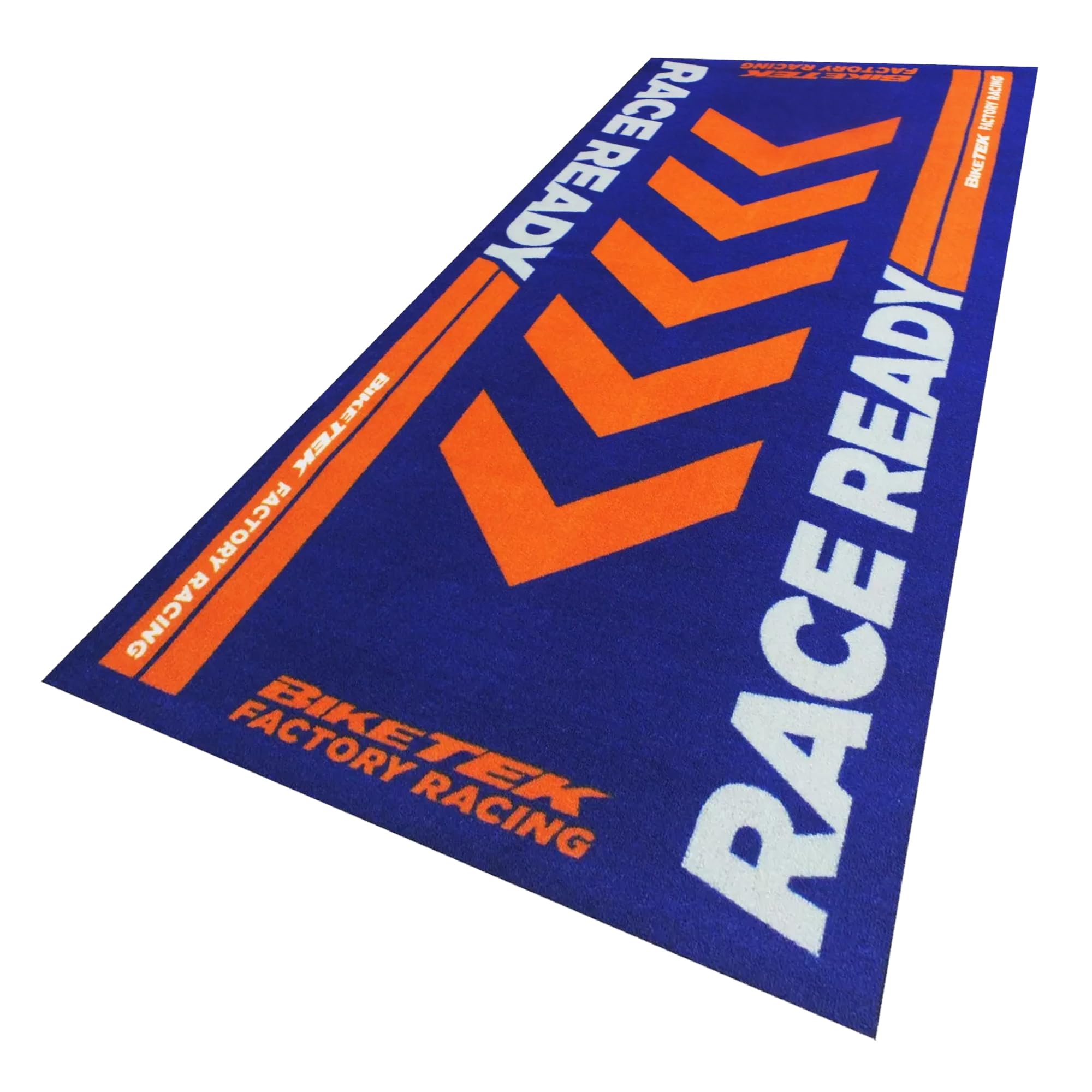 Biketek Tappeto Garage Serie 4 Arancione/Blu, Compatibile Con Scooter, 190x80 cm, Gomma
