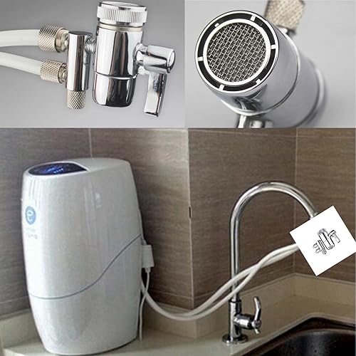 Miniatura 4 de Válvula desviadora de grifo existente hembra M22x 1 rosca con aireador (salida de tubo de 38 pulgadas O.D.+entrada de tubo de diámetro exterior de