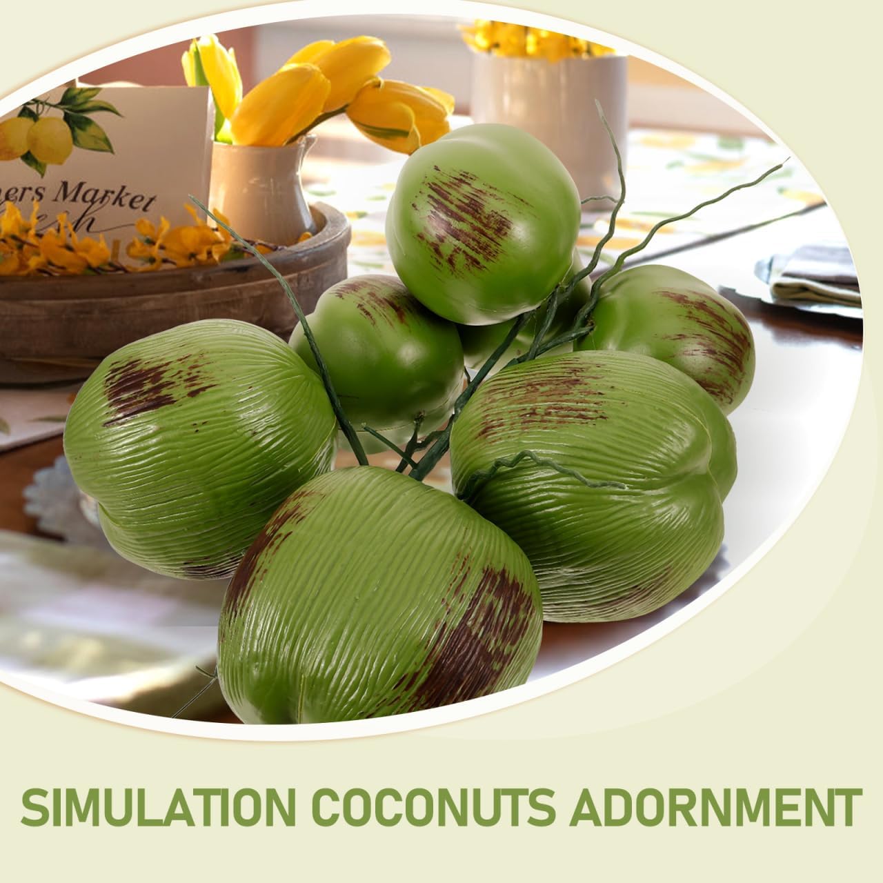 PRETYZOOM Coconuts Prop Artificial Fruit Decor Simulation Coconuts for Home Decoration