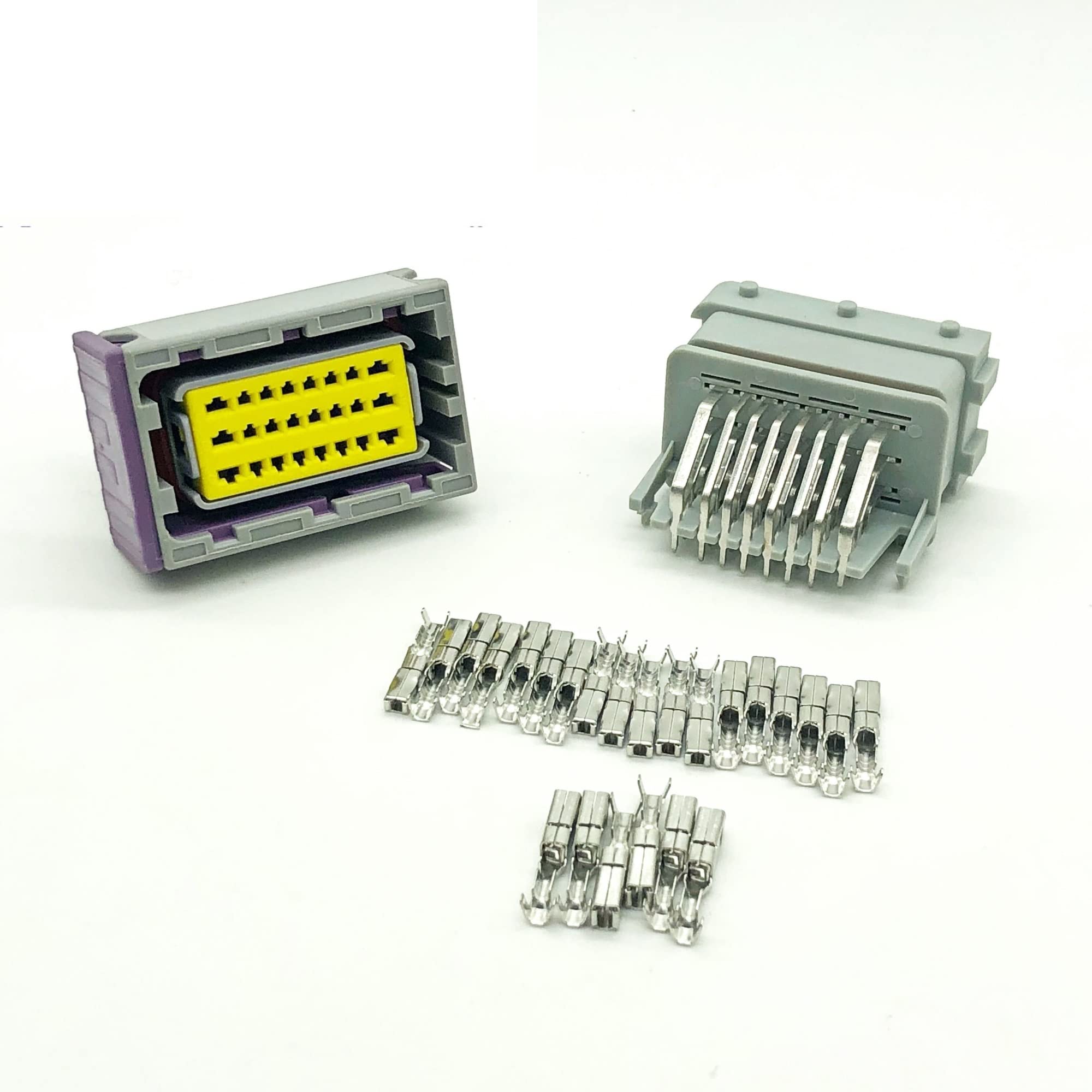 Conector masculino y femenino automotriz de 24 pines ECU 21 1pc249s80005 hccphpe24bka90f