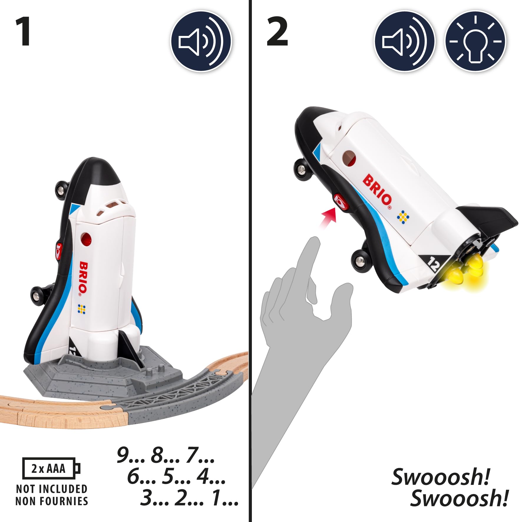 BRIO World Weltraum Deluxe Holzeisenbahnset - Spielzeug ab 3 Jahre