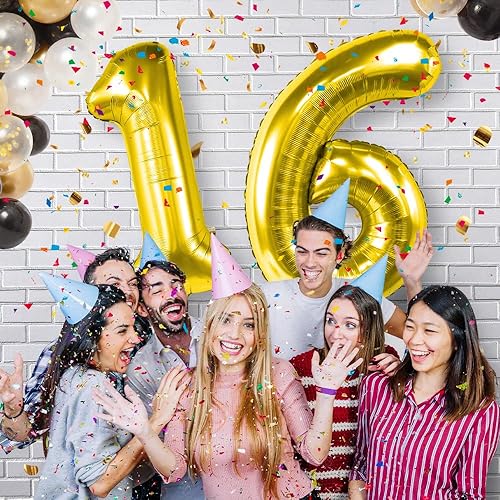 Miniatura 4 de Globos gigantes de 13 globos de 40 pulgadas, globos de cumpleaños de 13 años, decoraciones doradas de cumpleaños de 13 para niñas, niños y