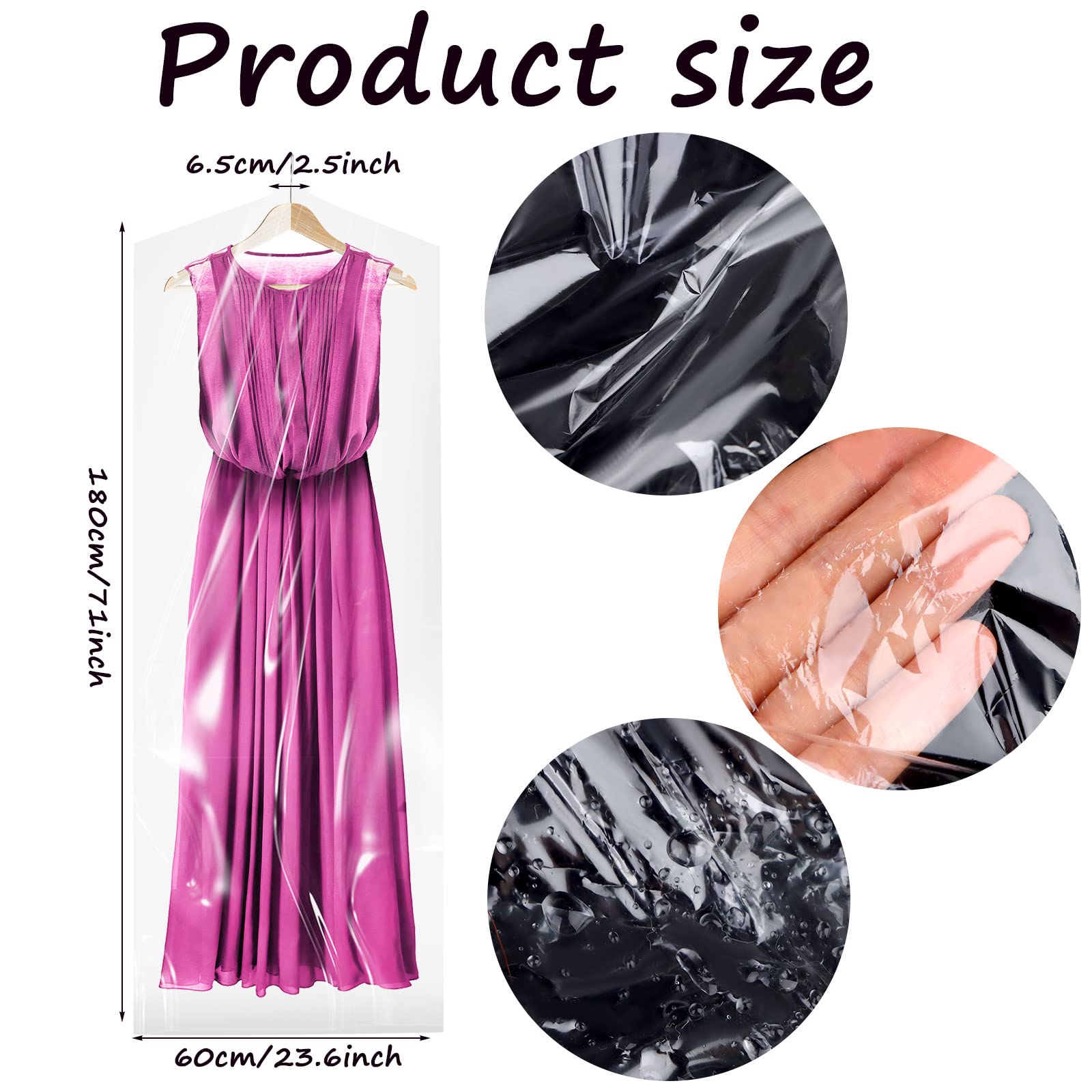 Housse De Vêtements De Nettoyage à Sec 50 Pièces Voir à Travers Les