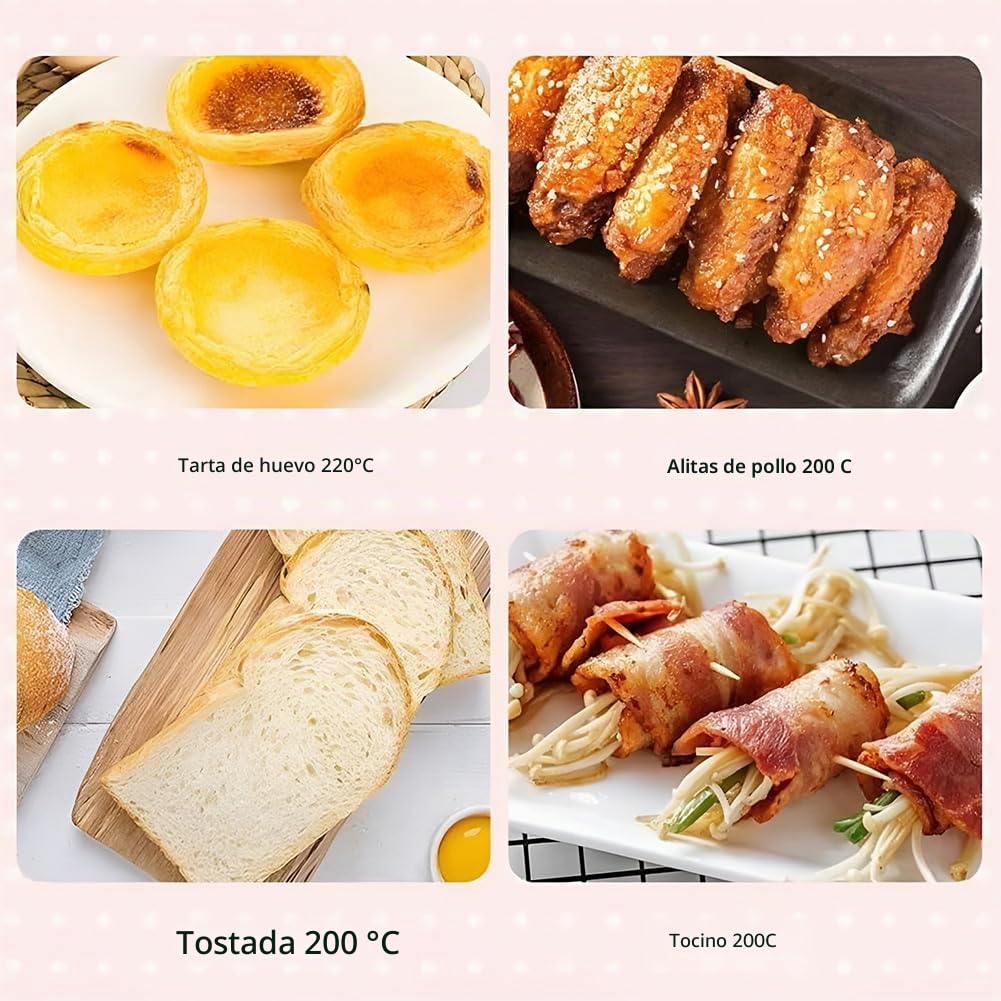 Horno eléctrico Inteligente, tostadora de convección de encimera de 12 litros, Horno para Hornear Pasteles pequeños, máquina de Desayuno Multifuncional, Control de Temperatura Ajustable de 0-230 ℃ A