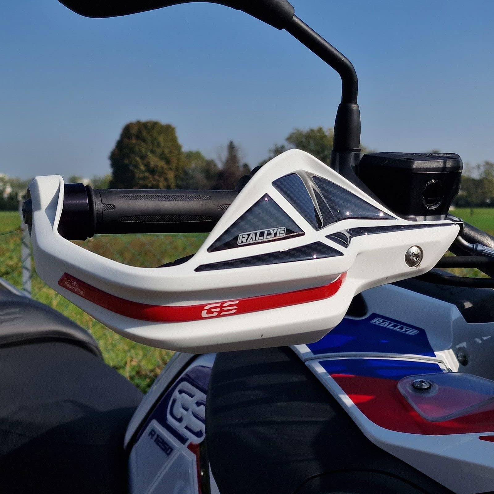 Resin Bike - Resin 3D Stickers compatible with BMW R 1250 GS Adventure Rallye 2022 Resin Handguard Protection Made in Italy in High Definition With Reinforced Glue