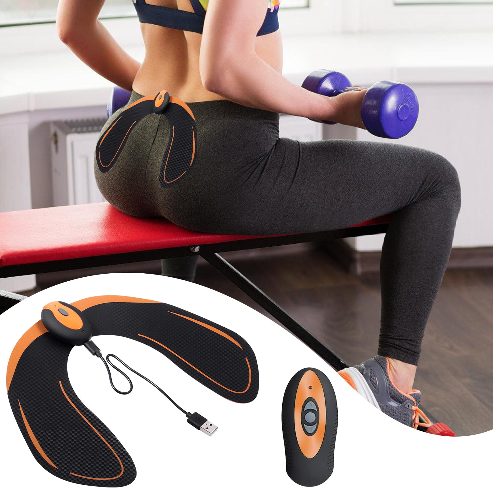 EMS Trainingsgerät Zur Gezielten Stimulation, Po Trainer, Elektro Stimulationsgerät Po Muskeln Fitness Training Für Frauen Tragbare Gym Home Workout Maschine Für Hips, Bein, Für Männer & Frauen