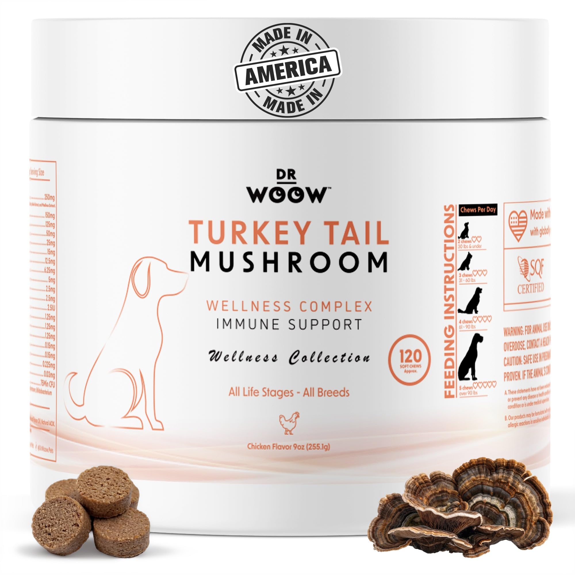Dr. Woow Turkey Tail Mushroom Soft Chews