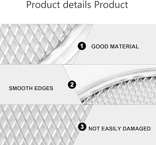 Miniatura 3 de SHERCHPRY Sartenes redondos para pizza, juego de herramientas de perforación de metal, bandeja para hornear pasta, rejilla para pizza, pantalla de