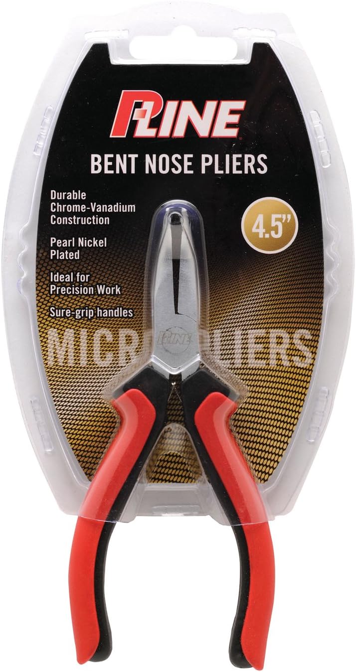 P-Line Tools Chrome Vanadium Micron Bent Nose Pliers (4.5-Inch)