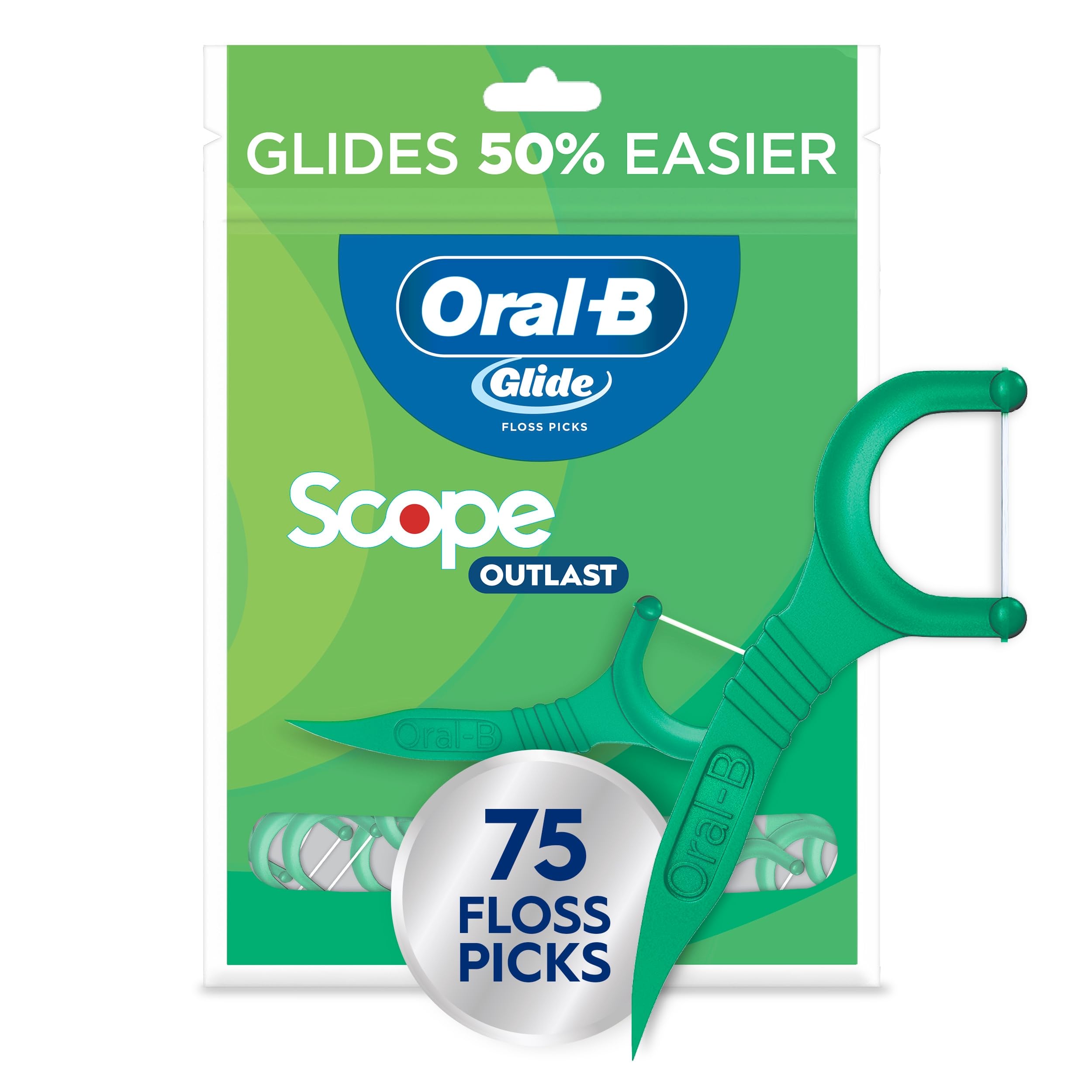 Oral-B Komple Glide Floss Penaları, Scope Outlast, 75 ct