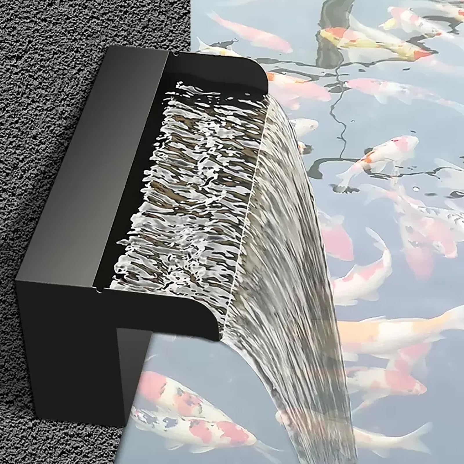 Fontana a cascata in acciaio inox Spillway99,4 pollici per esterni/interni Water Feature per giardino, patio, cortile, stagno, cascata, piscina, decorazione