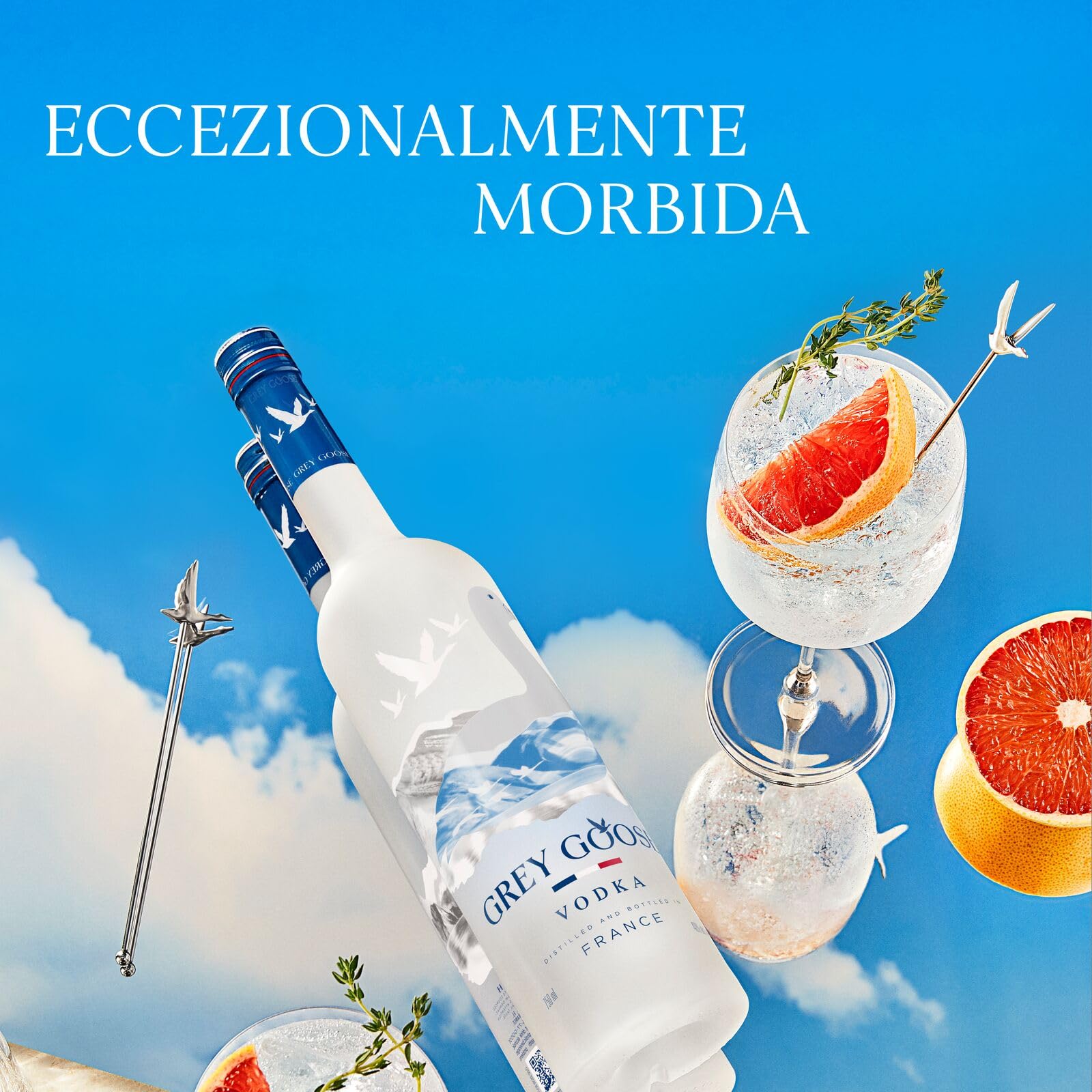 GREY GOOSE Premium French Vodka, Vol. 40%, 150 cl / 1,5 l, pregiata vodka francese creata dal migliore grano monorigine francese e acqua sorgiva