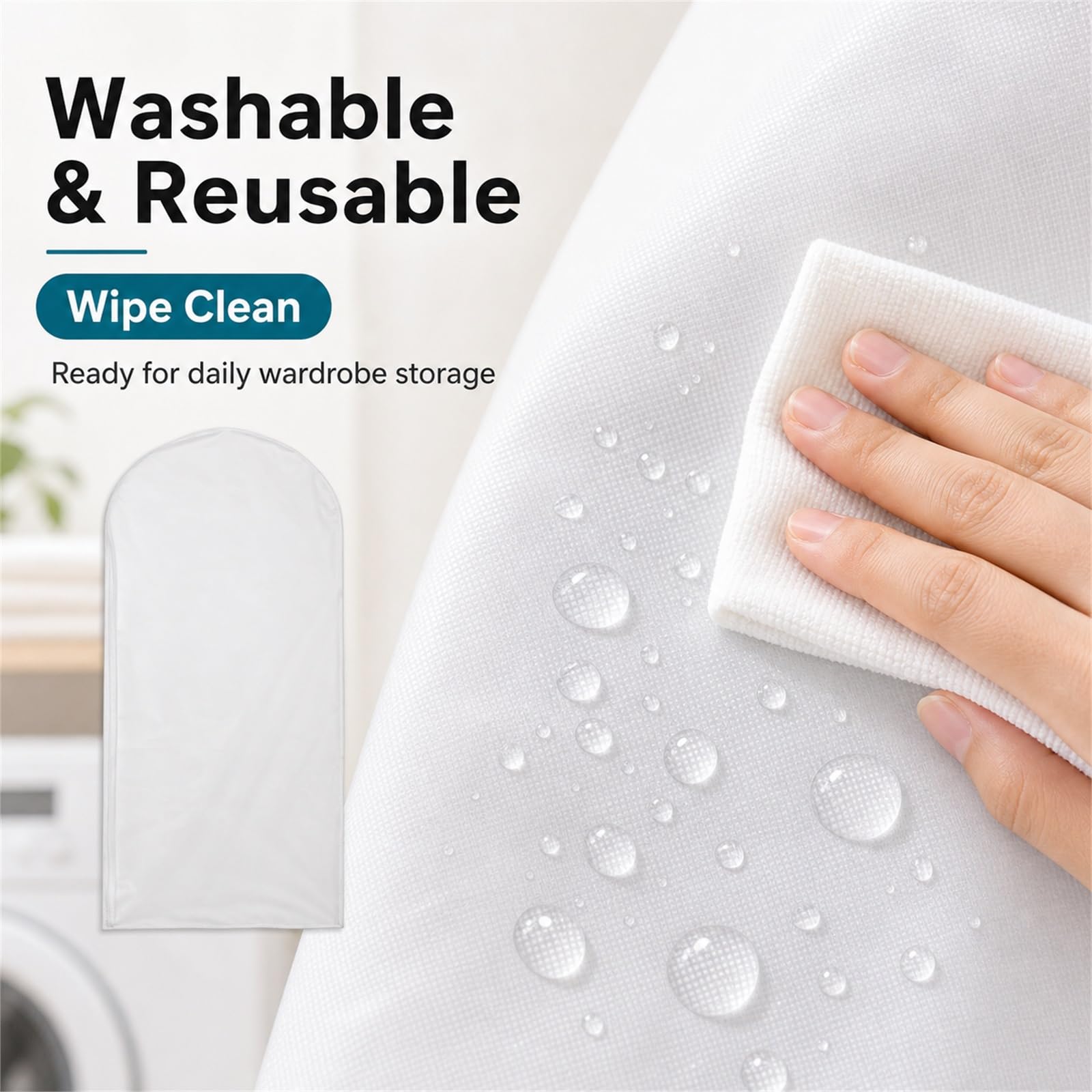 Kleiderstaubbeutel,Durchscheinende Kleiderschutzhülle,Hängende Kleider Schutzhülle,Wasserdicht,Schimmelschutz,Feuchtigkeitsbeständig,für Männer,Frauen,Mäntel,Jacken,Anzüge