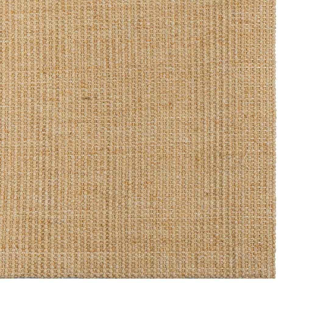 Tapis Sisal Naturel 80x200 cm, Tapis de Passage Antidérapant pour Couloir et Entrée, Carpette Durable en Fibres Naturelles de Sisal pour Usage Intérieur, Couleur Naturelle