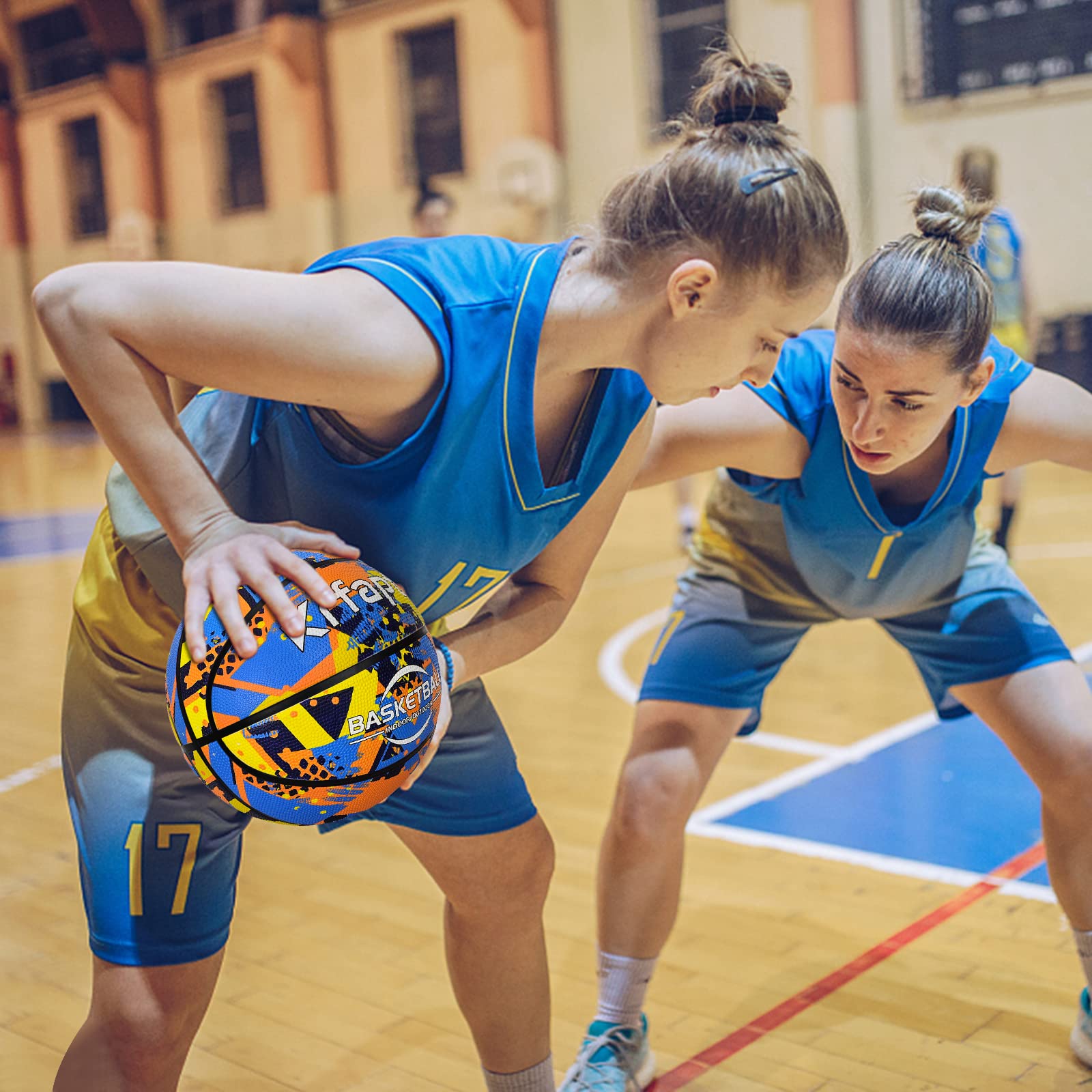 Mini ballon de basket pour enfant - Taille 5 - Idéal pour les jeunes mains des enfants - Pour l'entraînement - Ballon de basket souple avec surface adhérente