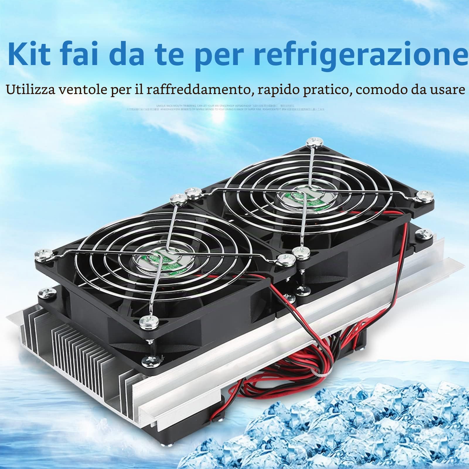 12V 12A Termoelettrico Peltier Refrigerazione di Raffreddamento A Semiconduttore Refrigerazione di Raffreddamento Kit FAI DA TE Mini Condizionatore D'aria Frigorifero