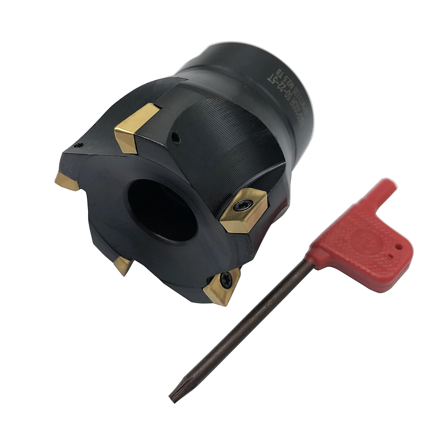 GBJ Face Mill 300R 50mm -22-5T 50mm/1.96" + CAT40-FMB22+ APMT1135 PDER Carbide Inserts and T8 Wrench Face Milling Arbor (BAP300R 50-22-5T + CAT40-FMB22-60L+ 10Pcs APMT1135PDER)