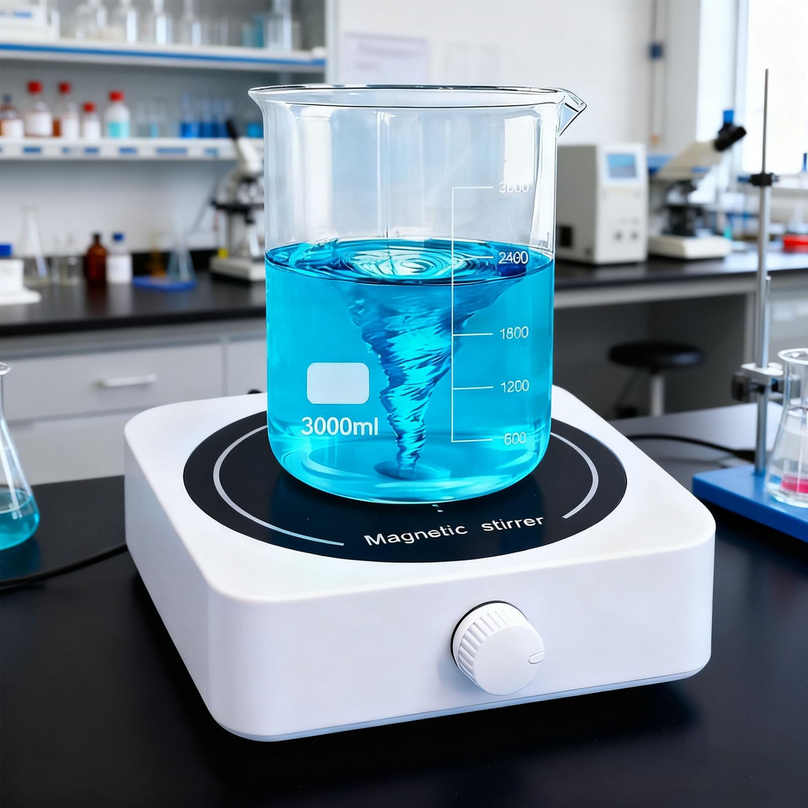 1L Piccolo agitatore magnetico Miscelatore con piastra di agitazione a velocità regolabile per esperimenti di laboratorio Tappetino in gomma antiscivolo