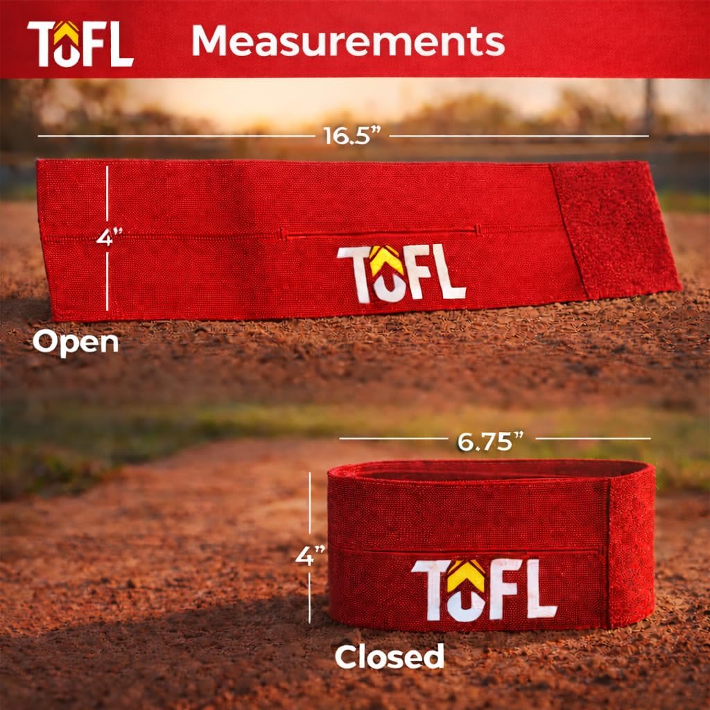 TOFL Baseball Glove Wrap Band for Mitt Shaping | Elastic Strap with Adjustable Closure for Pocket Forming & Storage | Youth & Adult Softball Mitt Care Accessory (Color & Quantity Options)