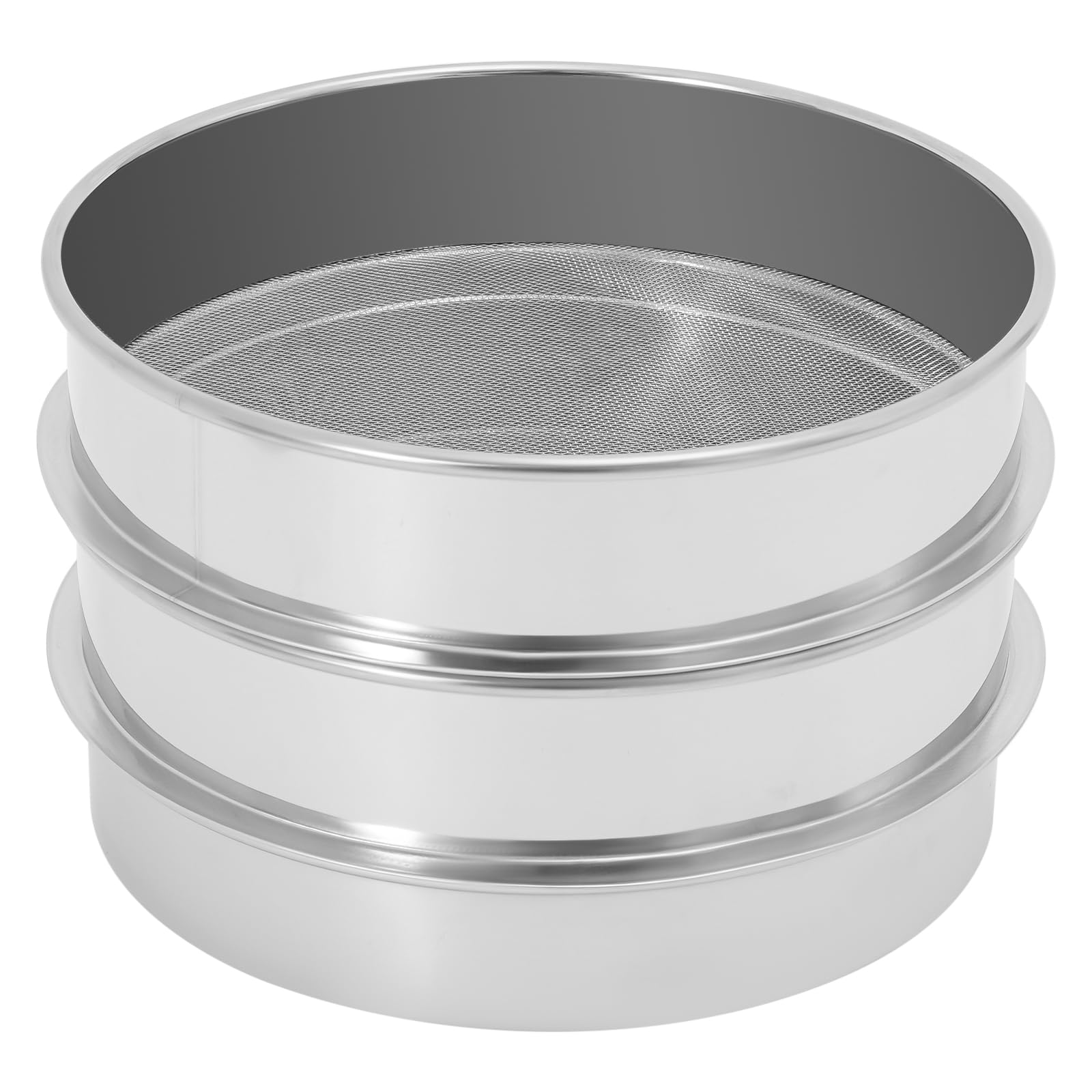 Bol de germination en acier inoxydable empilable pour planter différents types de graines et de haricots comme petits pois, argenté, 22 x 12,7 cm