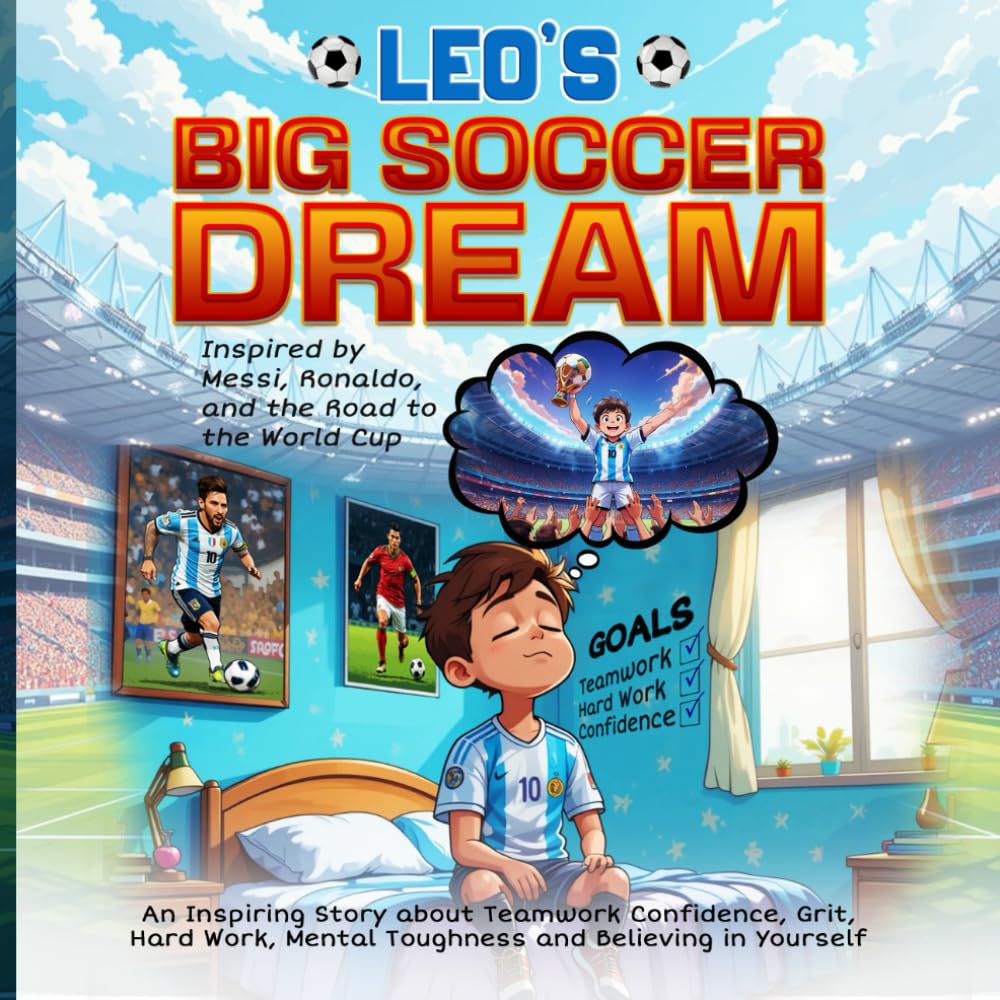 Leo’s Big Soccer Dream: Inspired By Messi, Ronaldo and the Road to the World Cup: An Inspiring Story About Teamwork, Confidence, Grit, Hard Work, Mental Toughness and Believing in Yourself
