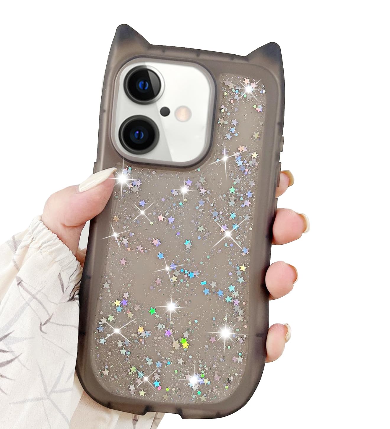 Amazon.co.jp: MuZiF iPhone 16 用 ケース クリア キラキラ 可愛い 猫