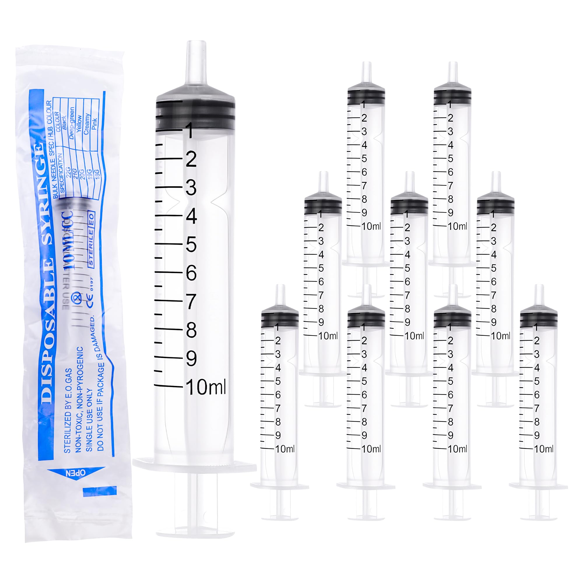 Amazon.co.jp: シリンジ 10ml 100本注射器無針、液体測定シリンジ