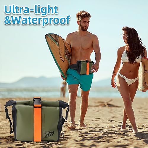 Miniatura 2 de Riñonera impermeable, bolsa seca flotante con correa ajustable para la cintura, gran capacidad, bolsa de cintura impermeable para kayak, barco,