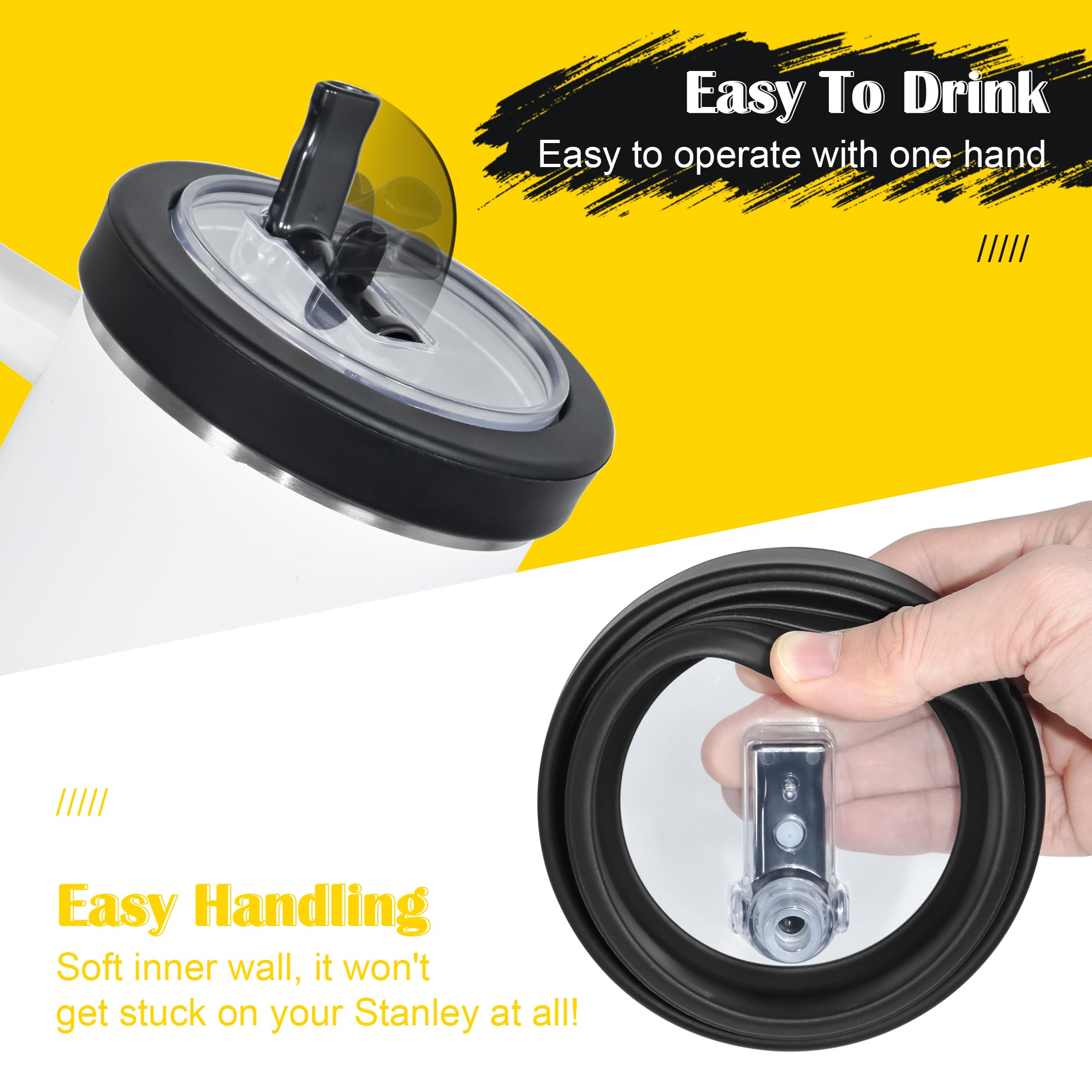 Trinkhalm-Deckel Für Stanley Quencher – Auslaufsicher, Wiederverwendbar, Kompatibel Mit 1,2l Bechern (2 Stück, BPA-frei)