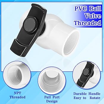 Amazon.com: FANOVO 2Pack 1-1/2 inch PVC Shut Off Valves with
