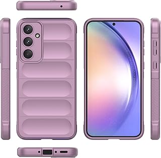 جراب موبايل متوافق مع موبايل سامسونج جالاكسي A35 الجيل الخامس 5G جلوبال من فاسينيشن، جراب ماجيك شيلد مضاد للصدمات من البولي يوريثين المقاوم للحرارة والسيليكون (أرجواني)