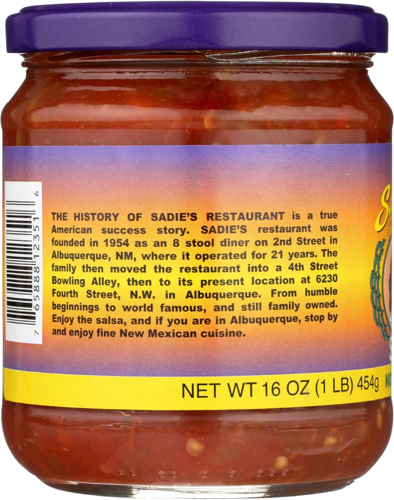 Sadie's Not As Hot Salsa 16 Oz (Pack of 3)