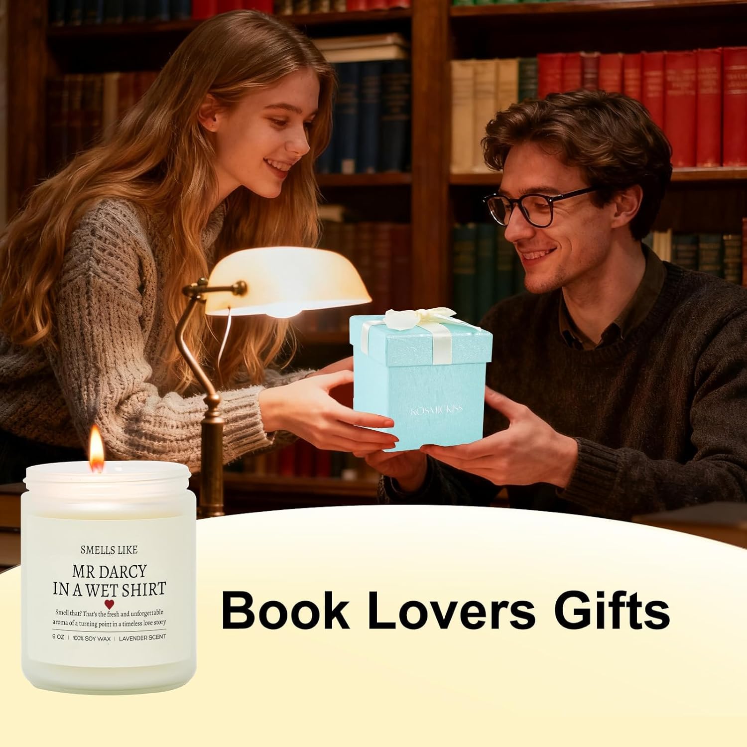 Pride and Prejudice Gifts, Pride and Prejudice Merch, Book Candle, Book Lovers Gifts for Women, Men, Bookworm, Librarian- Lavender Soy Wax Candle for Christmas, Birthday - Image 7