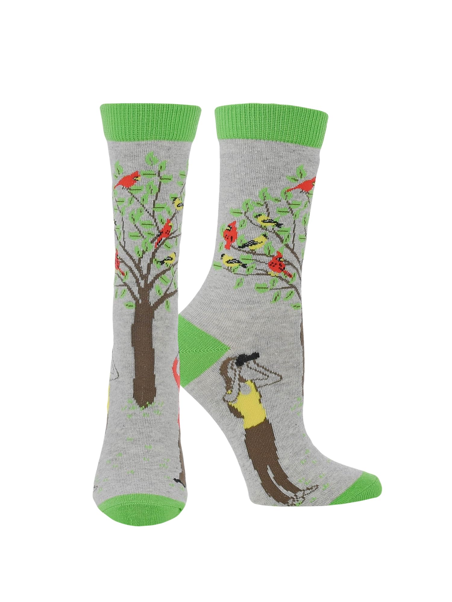 WHD Bird Lover Crew Socks for Women &amp; Men | Cute Fun Birdwatcher Gift | Novelty Song Bird Fan