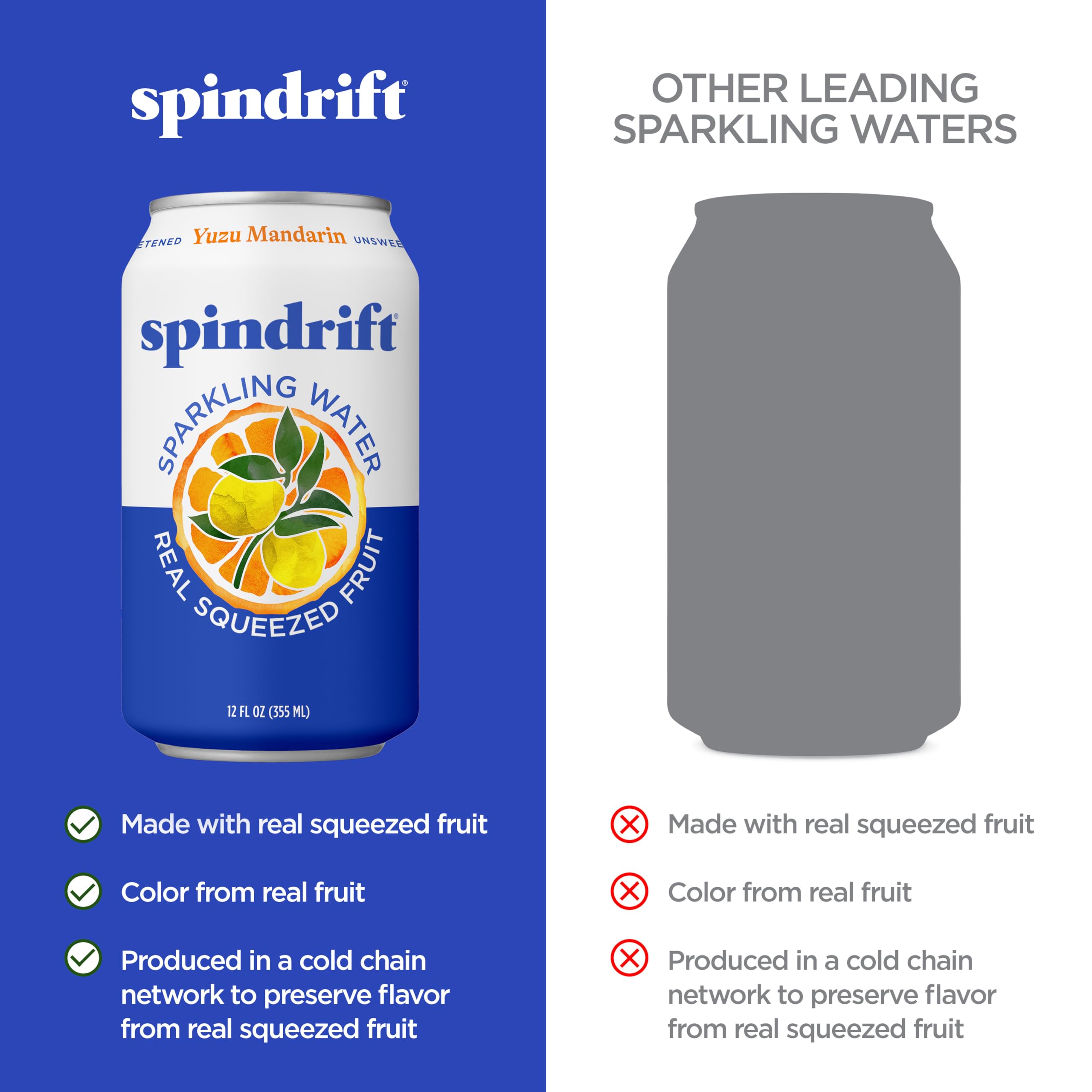 Amazon.com: Spindrift Sparkling Water, Yuzu Mandarin Flavored