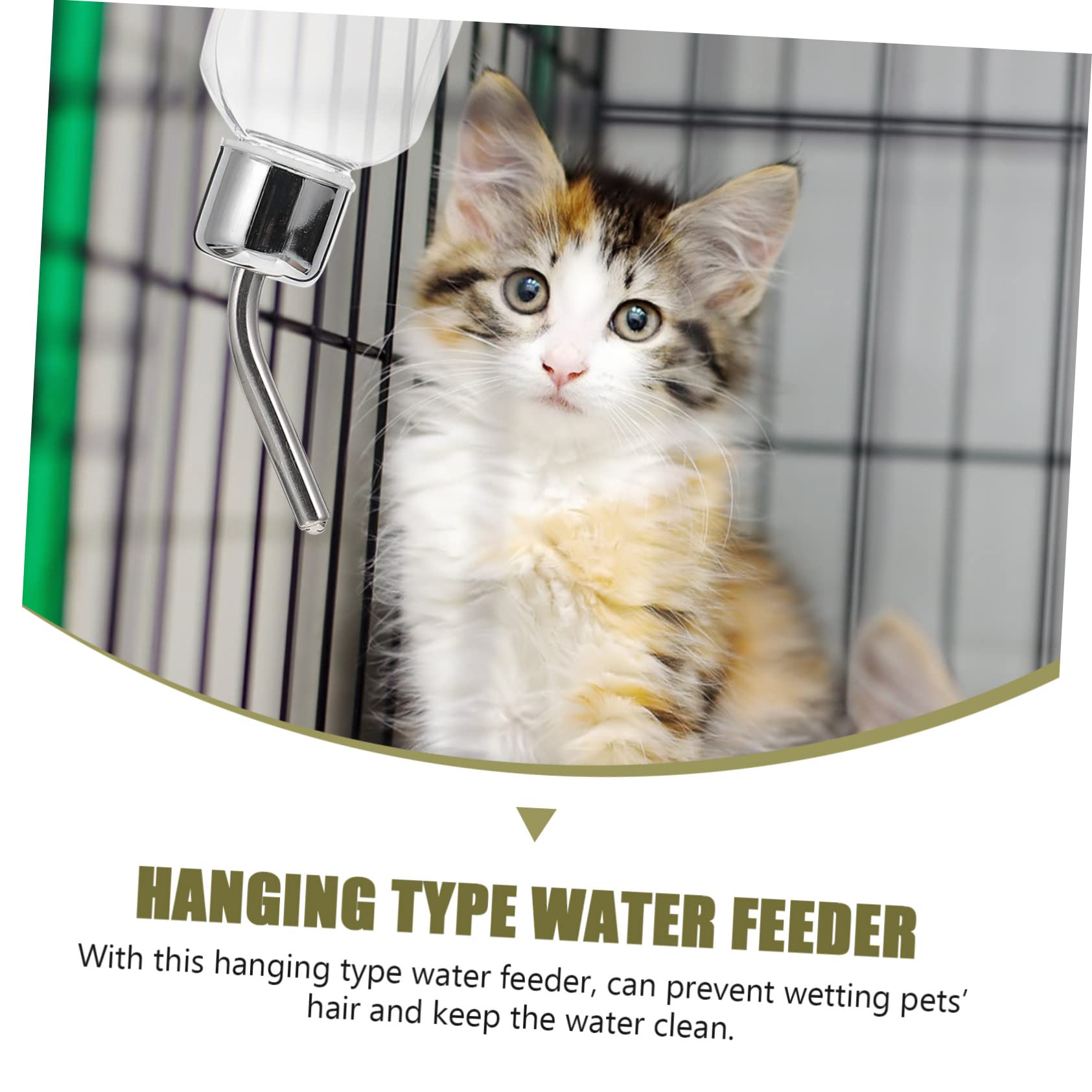 Happyyami 3piezas Botella De Agua para Mascotas Dispensador Automático De Agua Colgante Bebedero Antigoteo para Perros y Gatos Diseño Creativo y Seguro Material Sin Olores