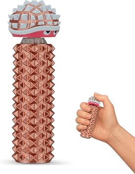 Distractibles Shelly - Sensory Fidget Clicker, Textured Pain Stim Device, Stress Relief for Focus and Concentration Neon Rose