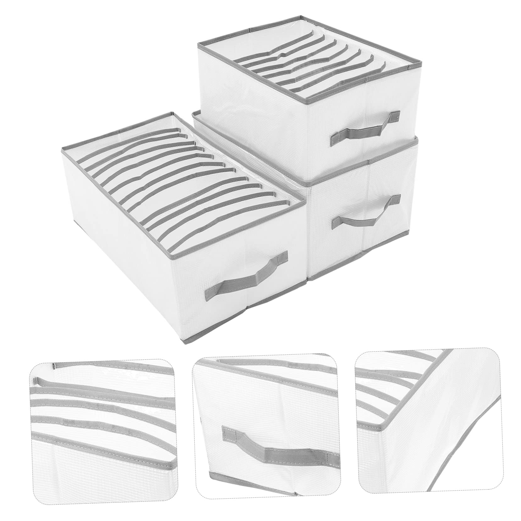 3pezzi Organizer Vestiti Scomparti Contenitore Pieghevole Per Armadio Scatola Per Riporre Abiti e Oggetti in Casa e Camera Da Letto Resistente e Lavabile