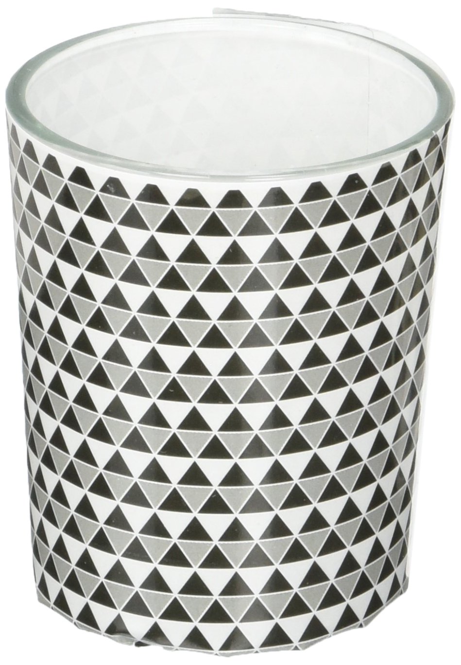Fashioncraft Modern Geometric Design Glass Candle Holder