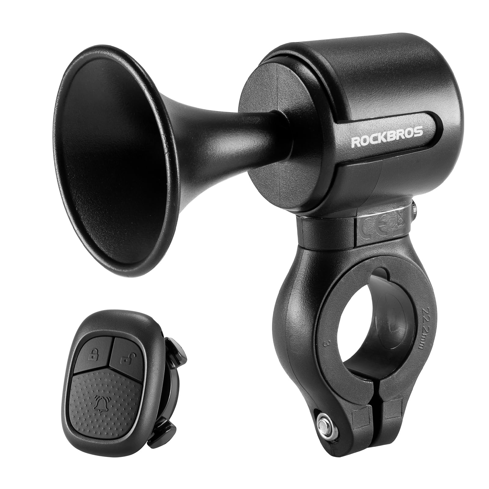 ROCKBROS Bicycle Horn 120 dB with Remote Control, USB-C, IPX5 Waterproof — image 1