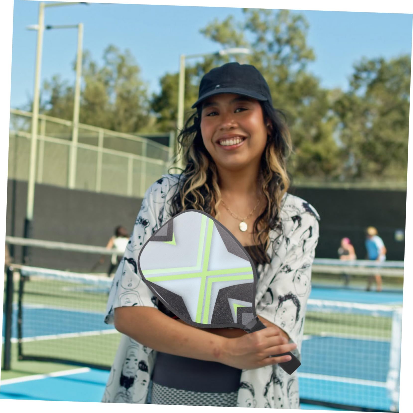 INOOMP Pickleball per Racchette Antiscivolo e Palline da Allenamento Kit Sportivo Portatile per Attività Outdoor e Coordinazione Mano-occhio