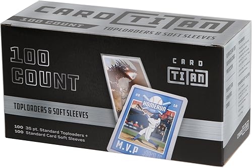 CARD TITAN PRO Lot de 100 pochettes souples standard de 7,6 x 10,2 cm - Qualité 