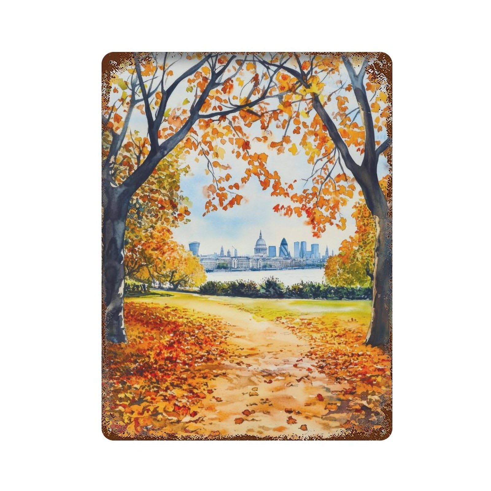 Greenwich Park London Travel England Royal Observatory Gift for UK City Historic Landmark0 Wall Decor Art Metal Tin Poster Modern Home Decor Art Home Bar Shop Decorations Vintage Sign 40x30cm