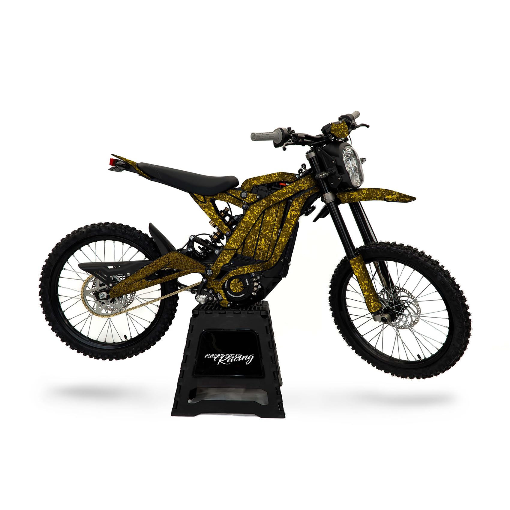 Premium Decor Kit Voor Sur-Ron Light Bee X & S (vanaf 2018) – Forged Carbon Zwart, Zelfklevend & Weerbestendig